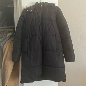 Old Navy Long Black Puffer Jacket